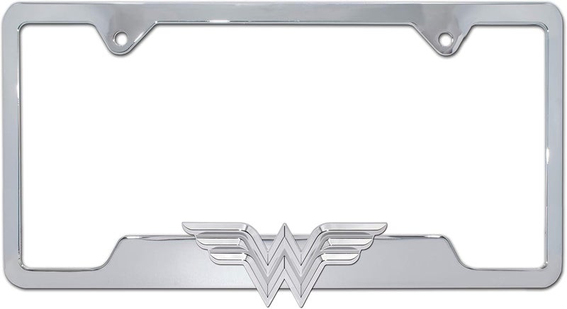 Elektroplate Wonder Woman 3D Chrome Metal Open License Plate Frame - Image 1