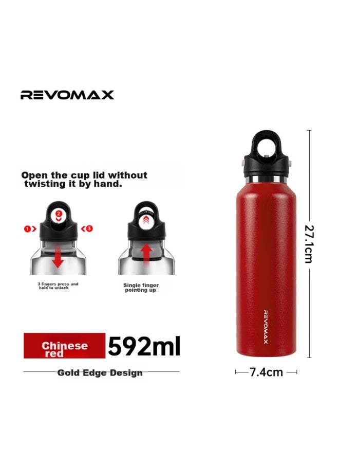 RevoMax Ruihu Insulated Mug, 316 Food-Grade, Long-Lasting Heat And Cold Retention, Practical Gift For Women, Mom, Chinese Red - Image 3