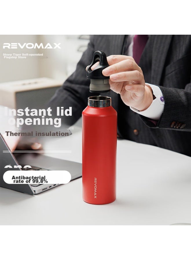 RevoMax Ruihu Insulated Mug, 316 Food-Grade, Long-Lasting Heat And Cold Retention, Practical Gift For Women, Mom, Chinese Red - Image 1