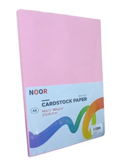 Noor 50 sheets of A4 Pink cardstock Thickness 180 grams  - Image 1