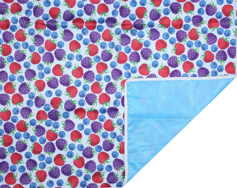 Aazeem Waterproof Bed Server | Food Mat | Bedsheet Protector | Non - Reversible in 3D Printed with Laminated Nonwoven Back | Blue | - Image 4