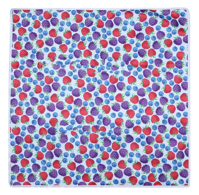 Aazeem Waterproof Bed Server | Food Mat | Bedsheet Protector | Non - Reversible in 3D Printed with Laminated Nonwoven Back | Blue | - Image 2