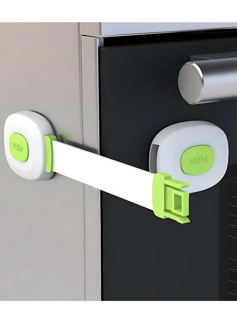 F.A.M.S Baby Safety Locks 6-in-1 – Adjustable Childproof Cabinet Locks for Drawers, Cabinets, Toilets, Refrigerators, and More – Durable, Easy Installation, Non-Toxic Material, Strong 3M Adhesive – Set of 6  - Image 2