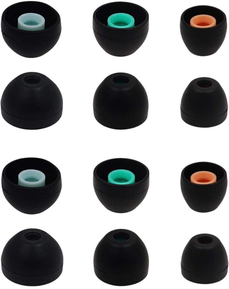 ALXCD Eartips Compatible with Sony WF-1000XM5 Earbuds, S/M/L 3 Sizes 6 Pairs Soft Silicone Ear Tips Earbuds Tips, Compatible with Sony WF-1000XM5 Silicon Earips XM5 6 Pairs Black sml - Image 2