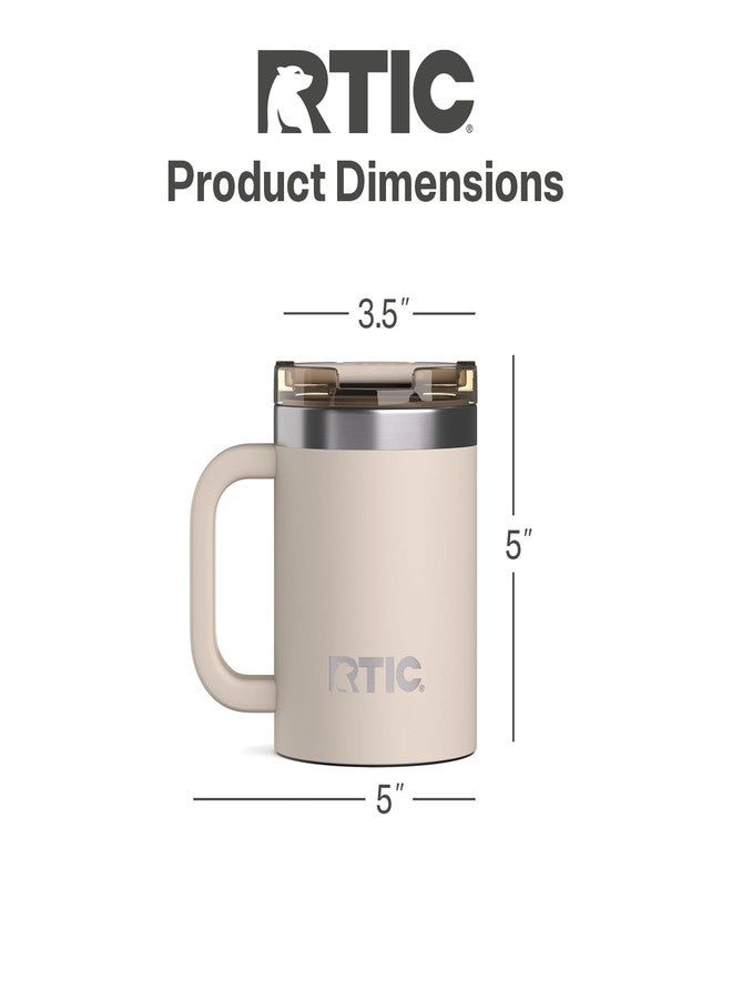 RTIC 12oz Essential Mug with Lid and Handle, Ceramic Lined, Insulated, Stainless Steel, Metal, Double Wall Vacuum-Insulation, Portable, Travel Cup for Hot and Cold Drink, Beach - Image 5
