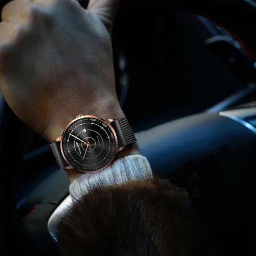SOLLEN Automatic Self Winding Watches for Men, Mens Automatic Watch, Mechanical Stainless Steel 3 ATM Waterproof Luminous Luxury Dress Men's Wrist Watches with Calendar, Minimalist Watch Gifts for Men - Image 2