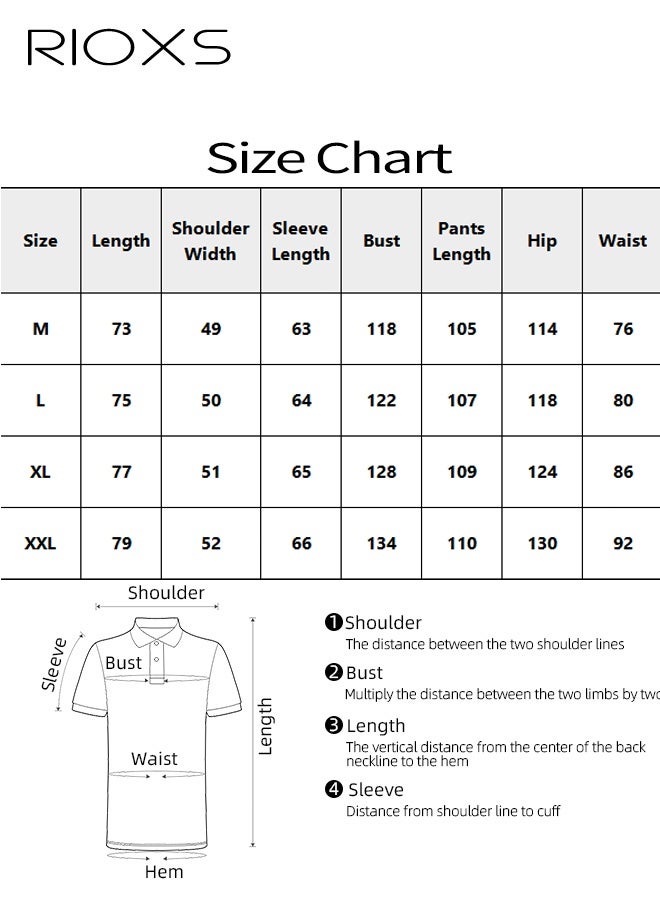 ريوكس طقم بيجامة رجالي، أكمام طويلة وسراويل، ملابس نوم كاجوال خفيفة الوزن بياقة مشقوقة، قميص نوم رجالي بجيوب على الصدر، ملابس نوم حمراء بأزرار، طقم مريح وخفيف الوزن ومسامي للربيع والخريف، للمنزل والسفر، طقم مريح للمنزل للرجال، ملابس بيجامة مريحة لعطلة نهاية الأسبوع - Image 5