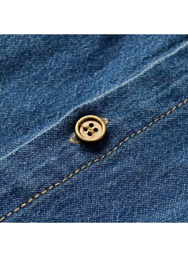 NIDMIDO Denim Fake Collar Detachable Dickey Collar Half Shirts Blouse False Collar Top for Women Girls Medium, D Blue, M - Image 4