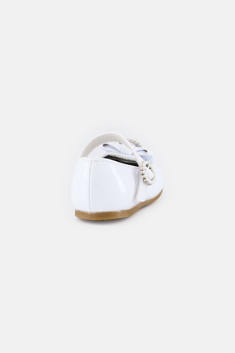 Josmo Toddlers Girl Velcro Closure Shoes, White - Image 2