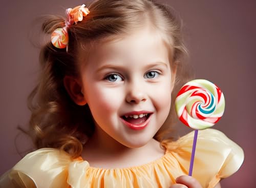 PPhtony 50Pcs Candy Paper Sticks Candy Making Treat Stick for Christmas Birthday Party Cake Pop Cupcake Topper Rainbow Candy Cookie Dessert Chocolate Sucker (Purple, 3.5x100mm) - Image 4