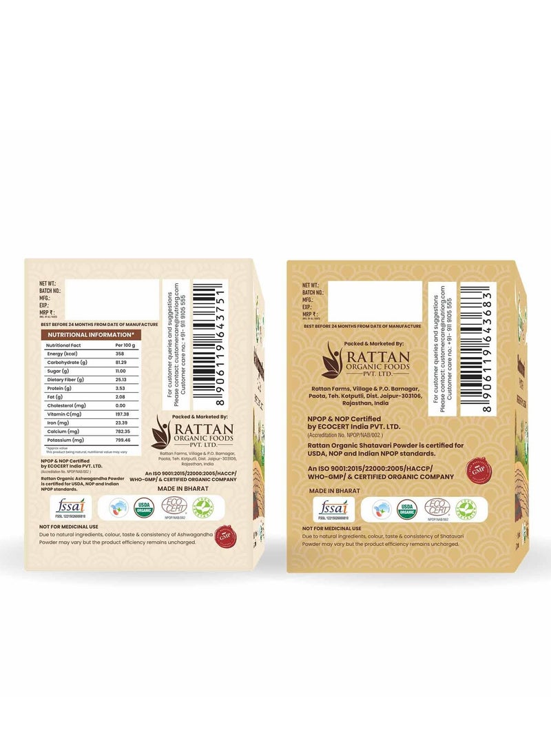 nutriorg Ashwagandha Powder And Shatavari Powder 200g - Image 2