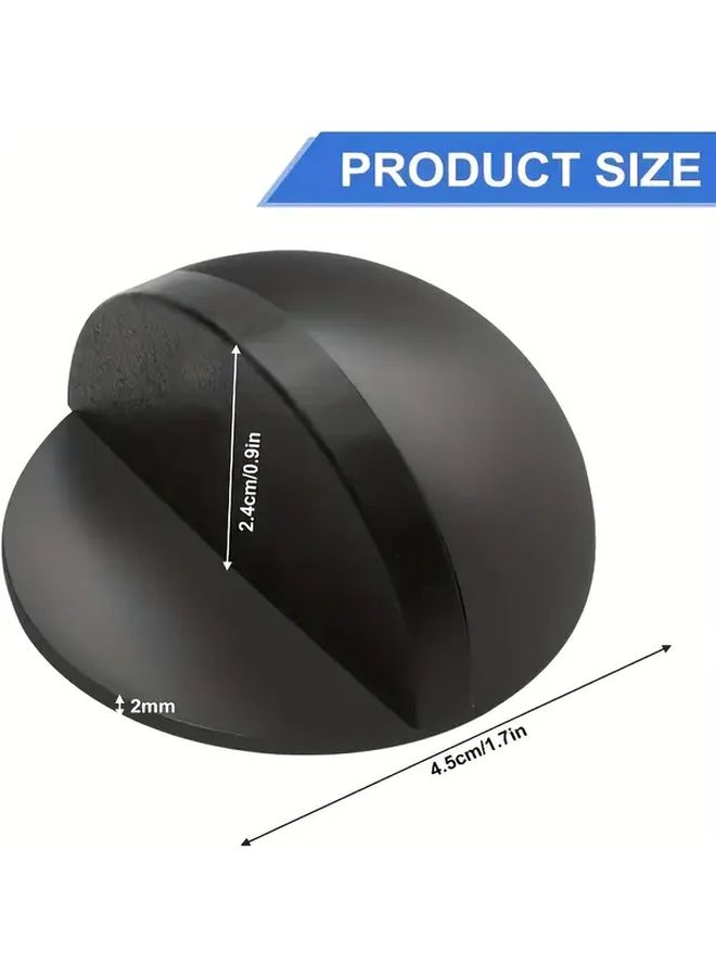 Black 4 Pack Heavy Duty Self Adhesive Door Stops Non Slip Wall Wedges For Hard Floors And Glass Doors - Image 2