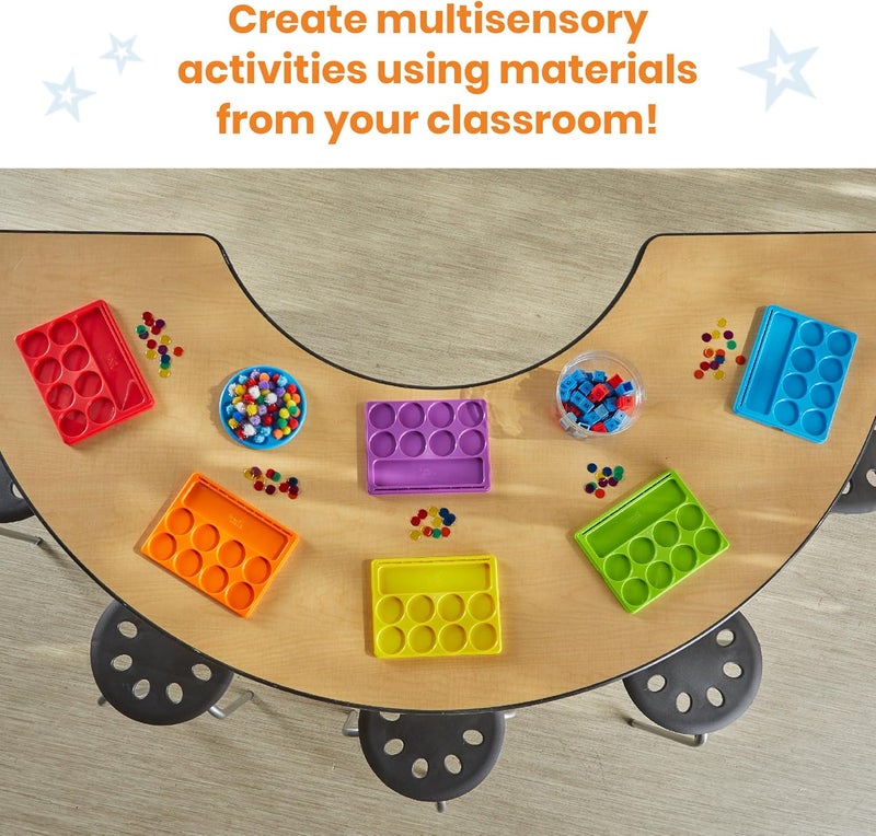 hand2mind hand2mind Little Minds at Work Sound Segmenting Trays by Tara West Phonemic Awareness Science of Reading Manipulatives Elkonin Boxes Letter Sounds Preschool Learning Activities Set of 6 - Image 4