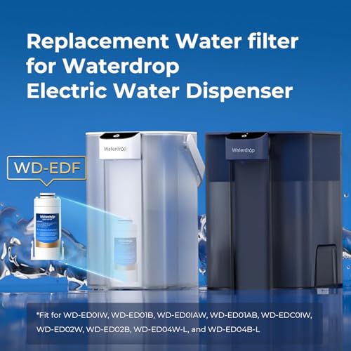 Waterdrop WD-EDF Replacement Filters for Waterdrop Electric Water Filter Pitcher 𝐖𝐃-𝐄𝐃𝟎𝟏/𝐄𝐃𝟎𝟐/𝐄𝐃𝟎𝟒/𝐄𝐃𝟎𝟏𝐀/𝐄𝐃𝐂𝟎𝟏, 3 Months or 200 Gallons, NSF/ANSI 401&53&42, 3 Filters - Image 2
