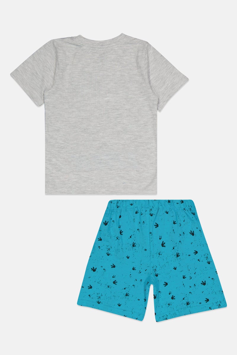 JURASSIC WORLD Toddlers Boy 2 Pcs Graphic Print Short Sleeve T-Shirt And Shorts Pajama Set, Multicolor - Image 2