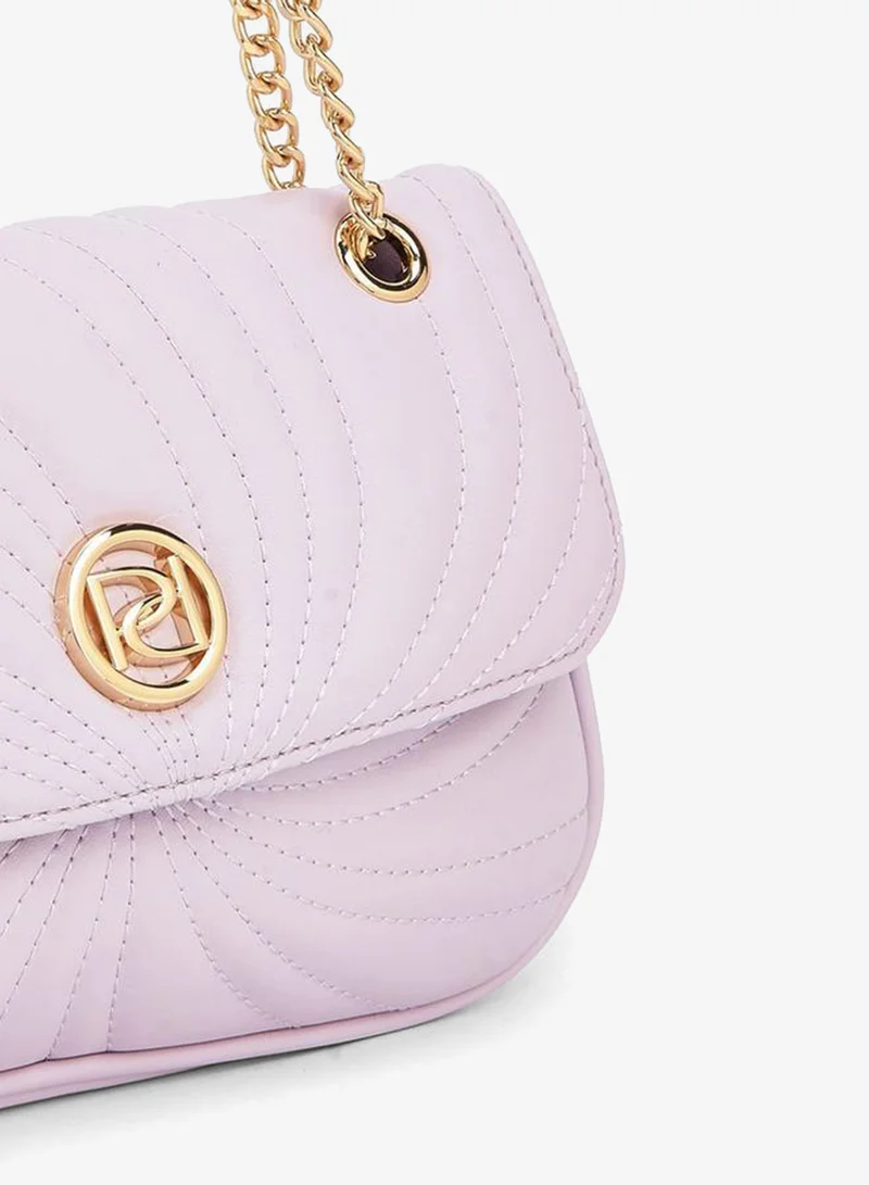 Paprika LILAC Quilted Crossbody Bag With Chain Strap for Women | Best Price UAE