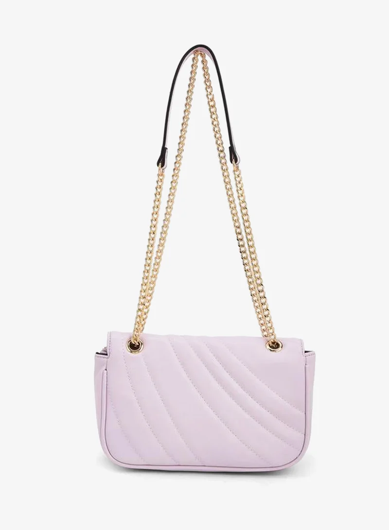 Paprika LILAC Quilted Crossbody Bag With Chain Strap for Women | Best Price UAE