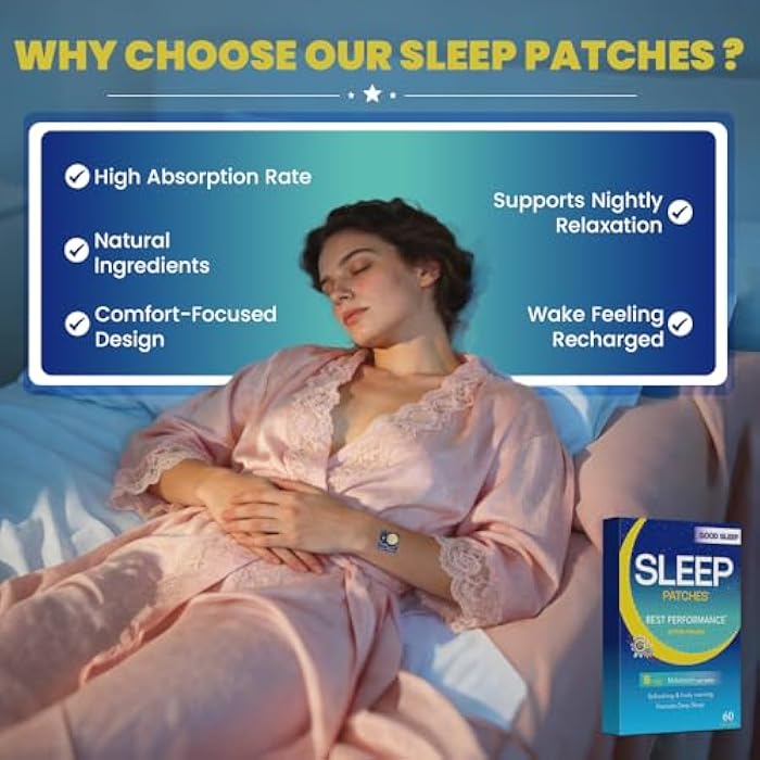 LabPack Sleep Patch, Plant-Based & Vegan Support for Women & Men, All Natural Sleep Patches, 60 Easy-to-Apply Patches - Image 4