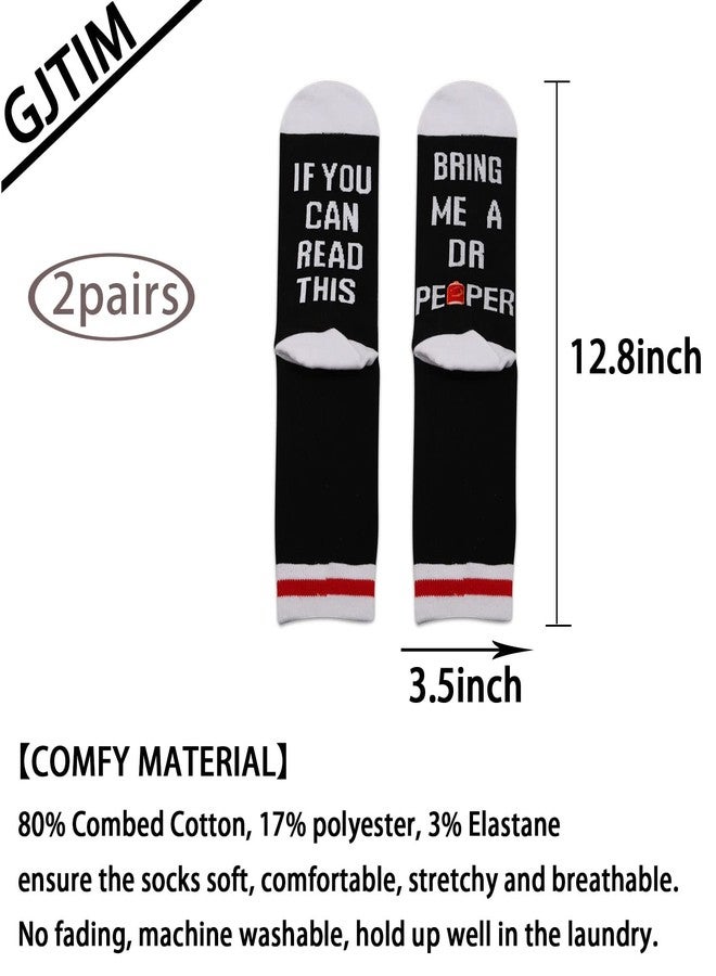 GJTIM Drinking Socks Carbonated Drinks Lover Novelty Socks for Men Women (D Black) - Image 2