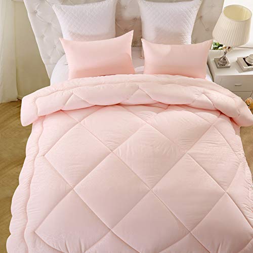 Homespun Microfibre 400TC Heavy Single Bed Quilt (Pink_60x90 Inch) - Image 2