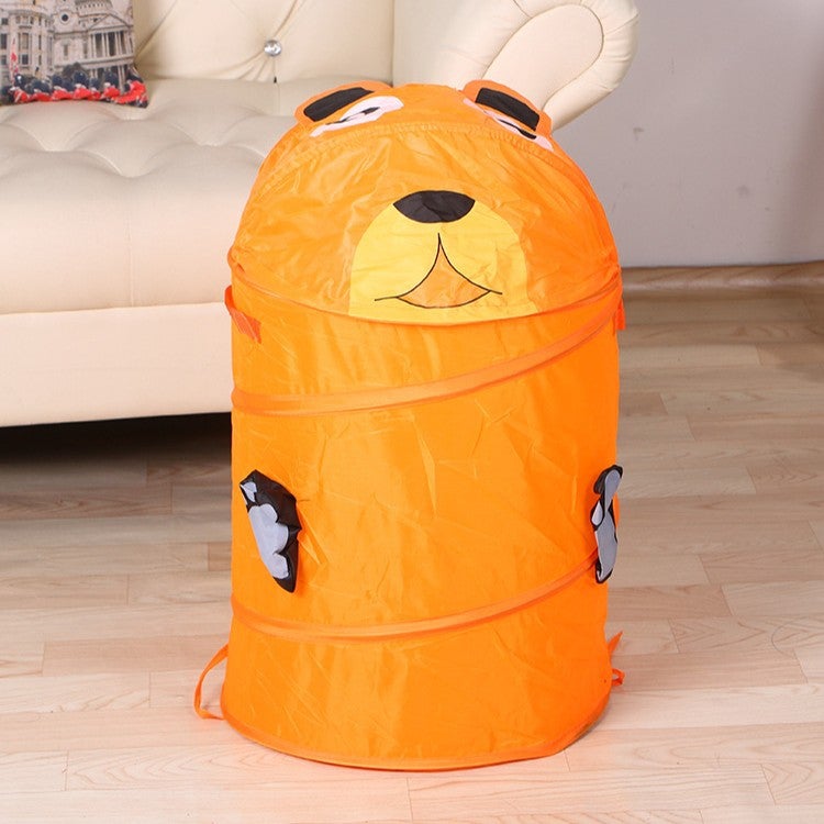 3D Cartoon Foldable Storage Basket for Kids' Toys and Clothes - Dustproof, Large Capacity Laundry  Bin