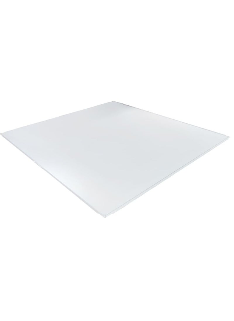 RACO RACO Plain Aluminium Ceiling Tile | Plain Lay-In Type Panel for Interior Decoration | White |Size: 595mm x 595mm | Plain Style  - Image 1