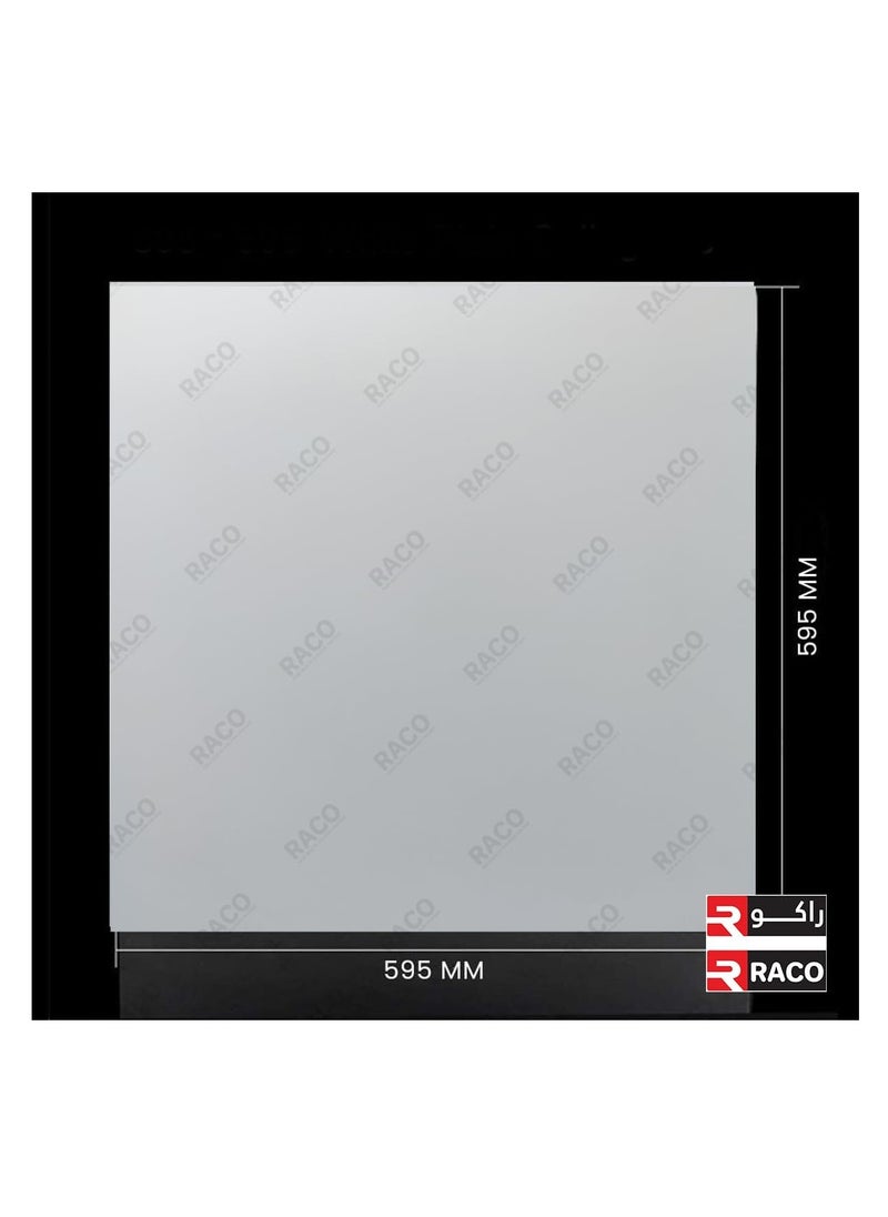 RACO RACO Plain Aluminium Ceiling Tile | Plain Lay-In Type Panel for Interior Decoration | White |Size: 595mm x 595mm | Plain Style  - Image 3