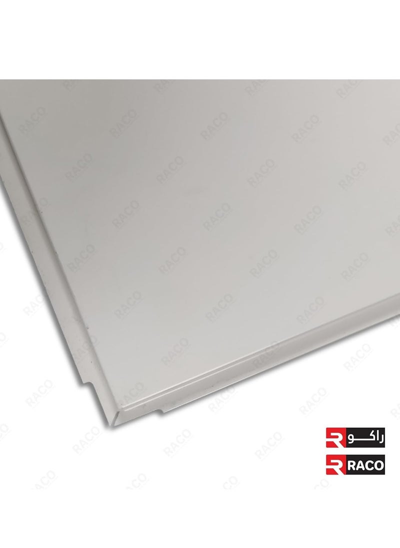 RACO RACO Plain Aluminium Ceiling Tile | Plain Lay-In Type Panel for Interior Decoration | White |Size: 595mm x 595mm | Plain Style  - Image 4