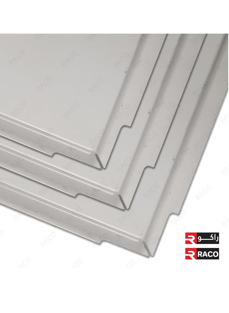 RACO RACO Plain Aluminium Ceiling Tile | Plain Lay-In Type Panel for Interior Decoration | White |Size: 595mm x 595mm | Plain Style  - Image 5
