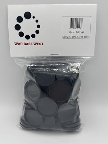 War Base West Lot of 100 32mm Round Bases for Warhammer 40k + AoS Games Workshop Wargame Bitz - Image 1