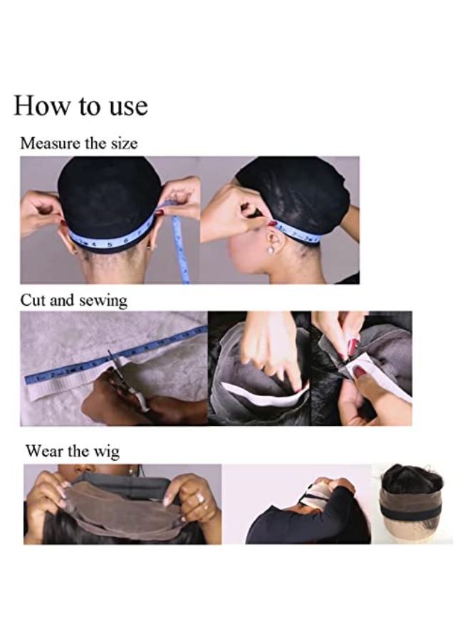 Luwigs إكسسوارات شعر مستعار بأشرطة مطاطية سوداء لصنع شعر مستعار/واجهة دانتيل/إغلاق دانتيل عرض 2.5 سم 6 قطع (شريط مطاطي، 6 قطع) - Image 5