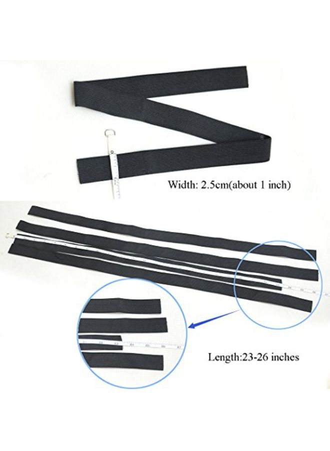 Luwigs إكسسوارات شعر مستعار بأشرطة مطاطية سوداء لصنع شعر مستعار/واجهة دانتيل/إغلاق دانتيل عرض 2.5 سم 6 قطع (شريط مطاطي، 6 قطع) - Image 3