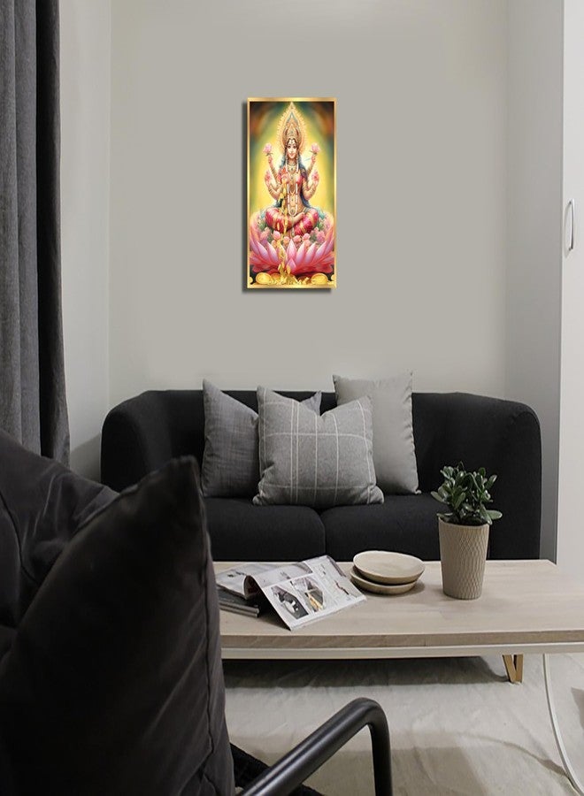Anaadi Goddess Maa Lakshmi Ji إطار الصورة | لوحة ديكور حائط من Maa Laxmi للمنزل والمكتب وديوالي بوجا (10 بوصة × 12 بوصة) - Image 4