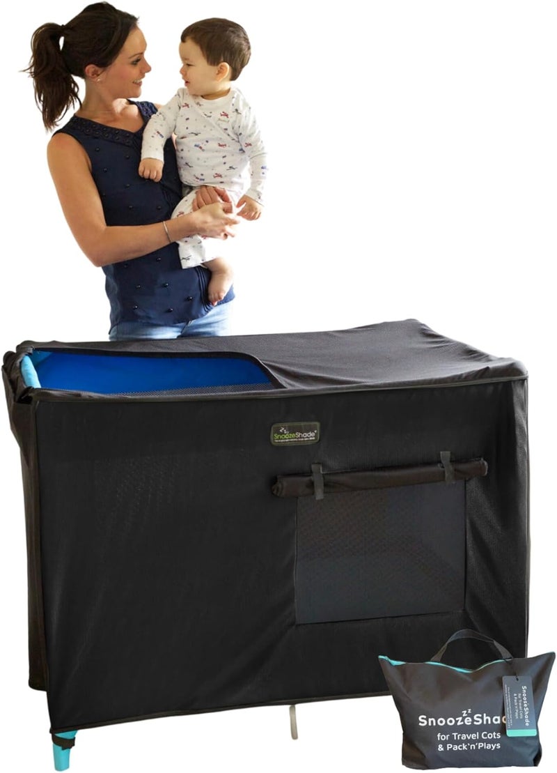 SnoozeShade Travel Cot Blackout Cover - Image 1