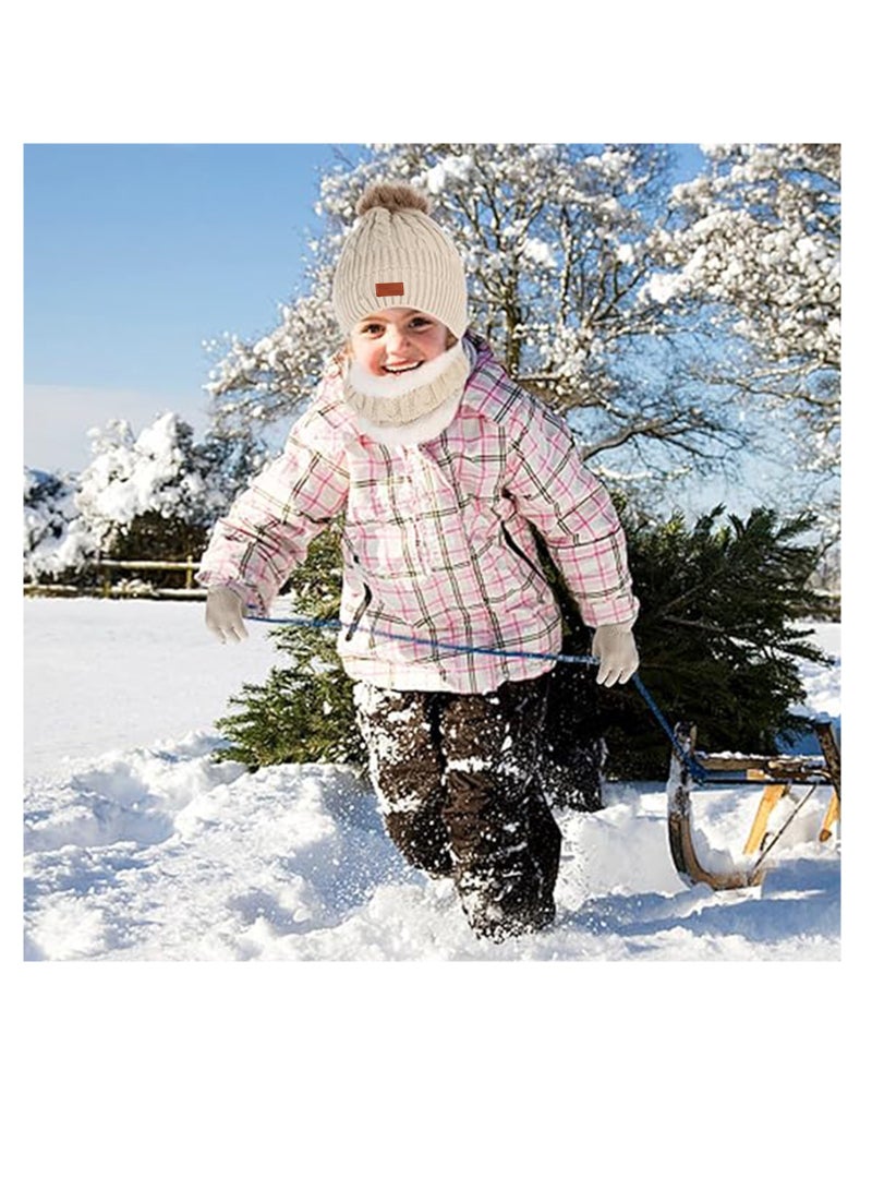 Warm Knit Beanie, Scarf & Gloves Set for Toddlers - Cozy Winter Accessories for Boys & Girls Ages 1-6 - Image 2