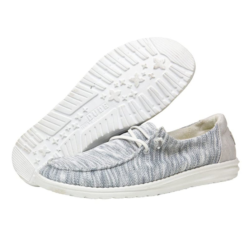 Hey Dude Women's Wendy Sox Glacier Grey Size 9 | Women’s Shoes | Women’s Lace Up Loafers | Comfortable & Light-Weight - Image 3