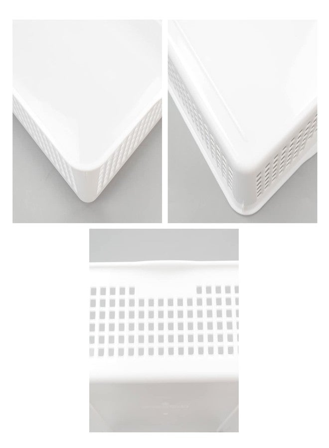 AnnkkyUS 6-pack Storage Basket Trays, Plastic Office Tray, White - Image 3