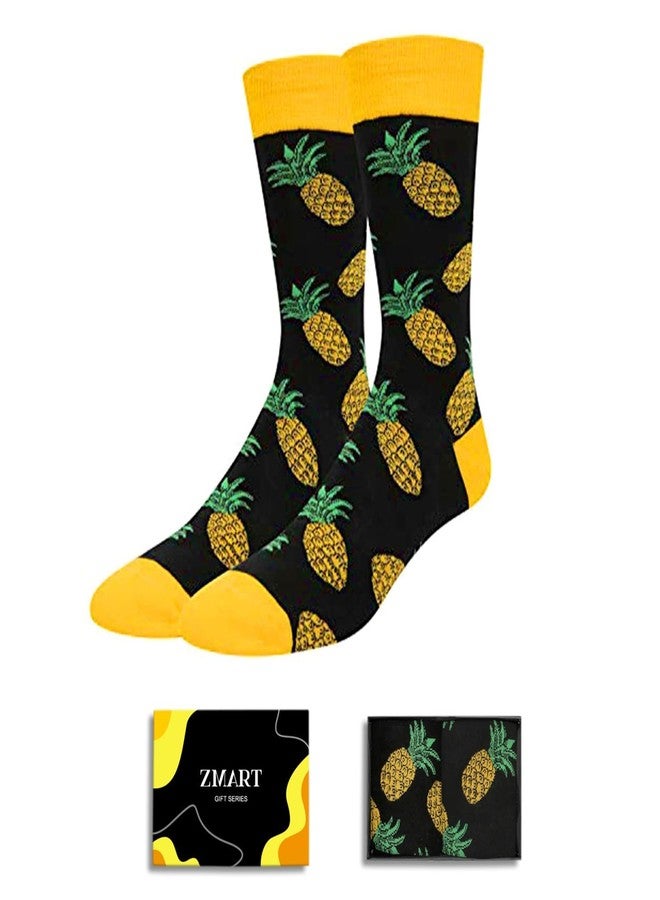Zmart Pineapple Gifts for Men - Novelty Pineapple Socks for Fruit Lovers, Hawaiian Gifts for Adult - Image 1
