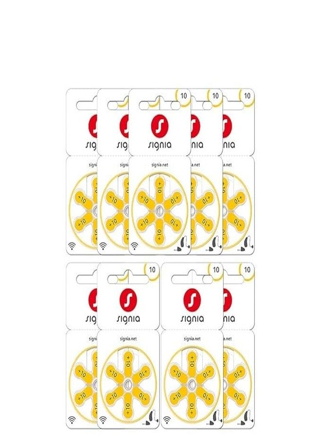 Signia Hearing Aid Batteries- Size 10- Hear.com (Pack of 54) 9 Strips - Image 1