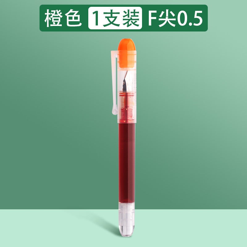 Generic Smooth Writing Fountain Pen, Quick-Dry F Nib for Students Mingjian orange 1 F tip 0.5mm 