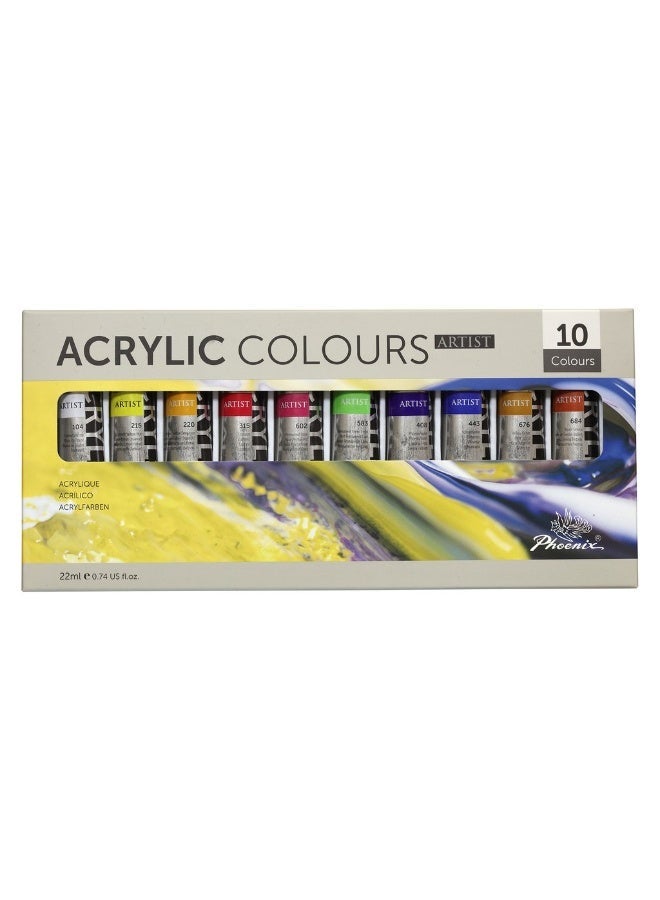 Phoenix - 10-Color Acrylic Paint Tubes - Image 1