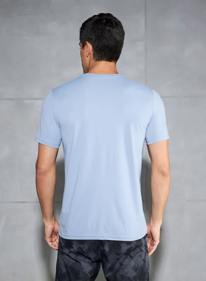 Technosport Technosport Graphic Print 4-Way Stretch Slim Fit T-Shirt