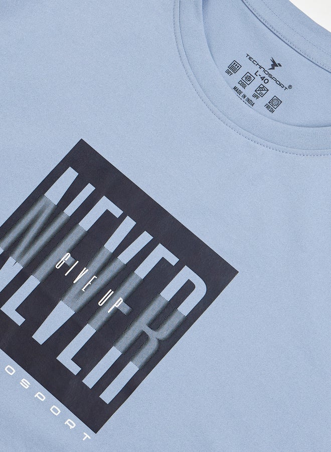 تكنوسبورت تيشيرت تكنوسبورت بطبعة جرافيك بقصة ضيقة ومرونة رباعية الاتجاهات - Image 4