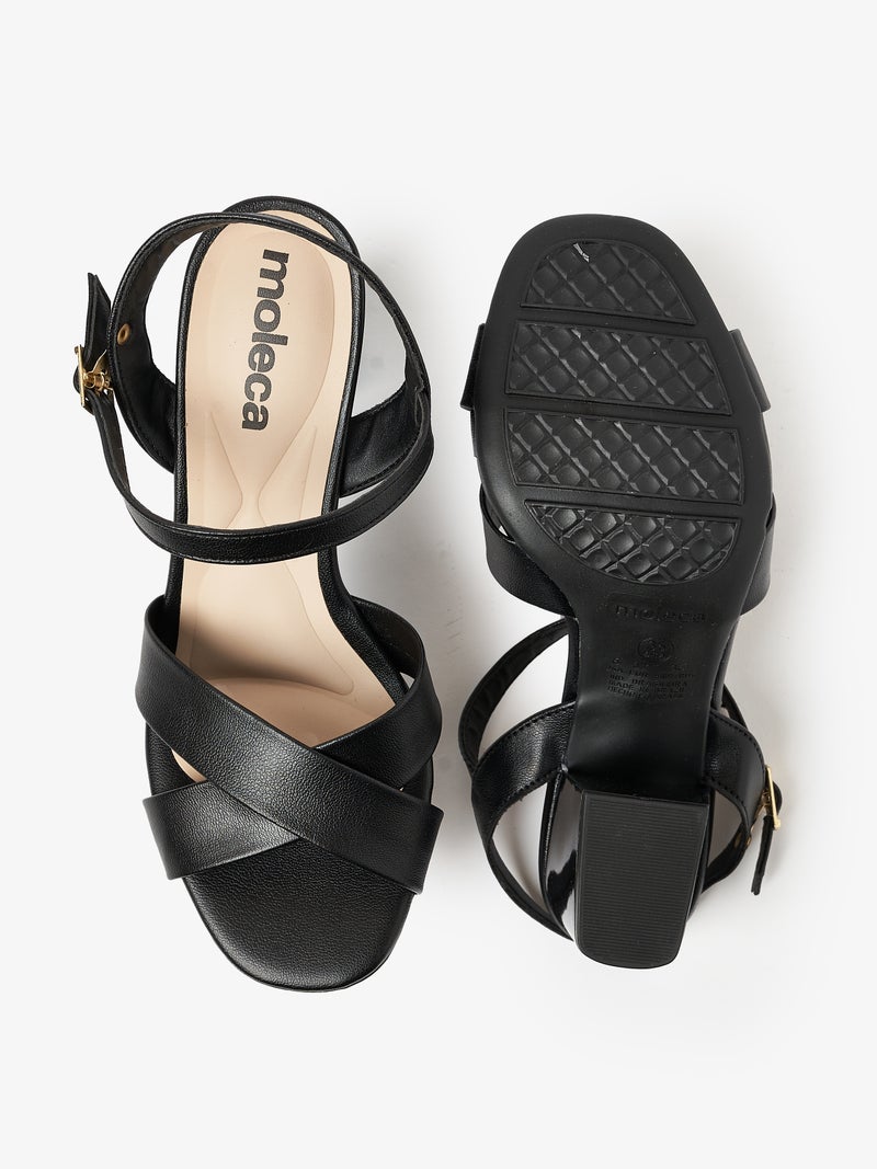 MOLECA Mid Heels Sandals for Women – Sling Back Heel Sandals for Girls with Ankle Strap - Image 5
