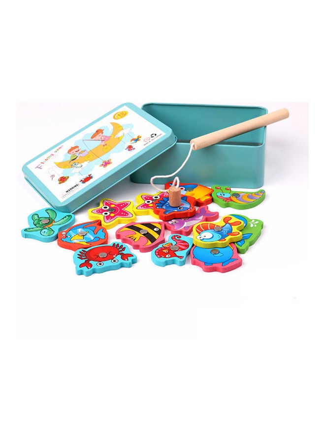 Magnetic Wooden Baby Fishing Toy with Storage Box - Image 2