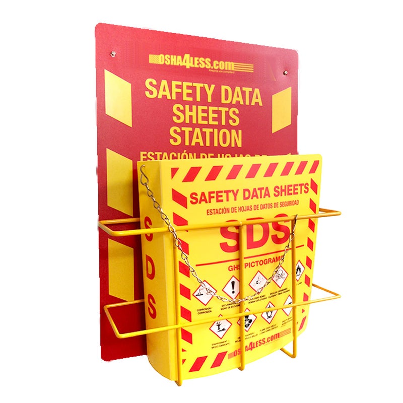 OSHA4LESS.COM Bilingual Right to Know SDS Center Wire Rack and 3" Binder with 2020 Updated GHS Pictograms - Image 5
