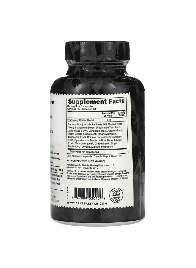Crystal Star Liver Renew, 60 Capsules, Herbal Liver Cleanse Supplement That Supports Normal Liver Function & Promotes Toxin Release - Milk Thistle, Non-GMO - Image 2