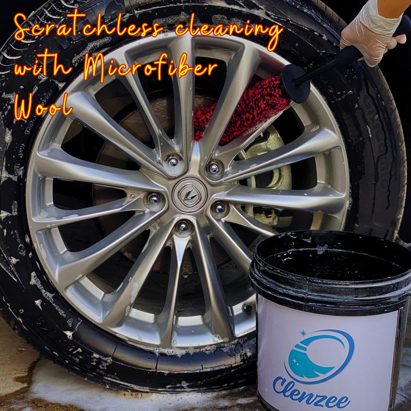 Clenzee Premium Microfiber Wheel Brush | Soft Non-Metallic Rim Cleaner & Wheel Brush | 15 Inch Long Regular Size - Image 5