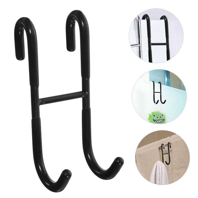 Black Non Drill Shower Hooks Set Of 3 For Bathroom Towels Space Saving Storage - Image 3