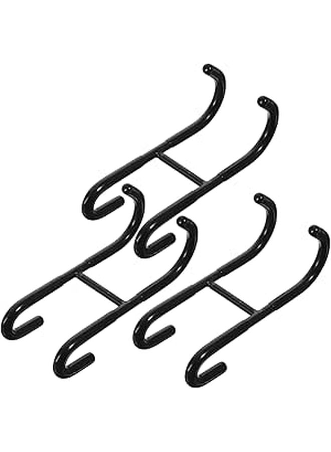 Black Non Drill Shower Hooks Set Of 3 For Bathroom Towels Space Saving Storage - Image 1